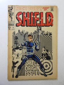 Nick Fury, Agent of SHIELD #4 (1968) VG Condition moisture stains
