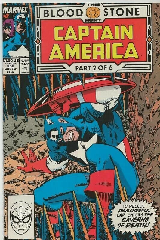 Captain America #358 ORIGINAL Vintage 1989 Marvel Comics 