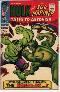 Tales to Astonish #91 (1967) Hulk