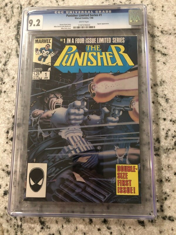 Punisher # 1 9.2 Marvel CGC Graded Comic Book Limited Series 1986 Jigsaw KB3