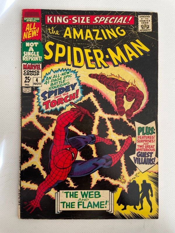 Amazing Spider-Man King-Size Special # 4 FN/VF Marvel Comic Book Hulk 18 LI3