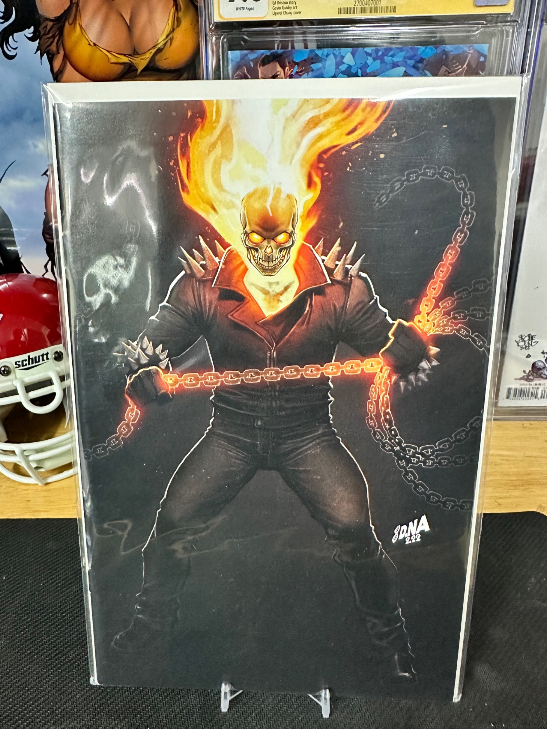 [SIGNED] GHOST RIDER 2 UNKNOWN COMICS DAVID NAKAYAMA WHATNOT EXCLUSIVE  VIRGIN VAR (11/30/2022)