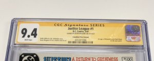 Justice League (1987) # 1 (CGC 9.4 SS) Signed Kevin Maguire • CPV • Story Giffen