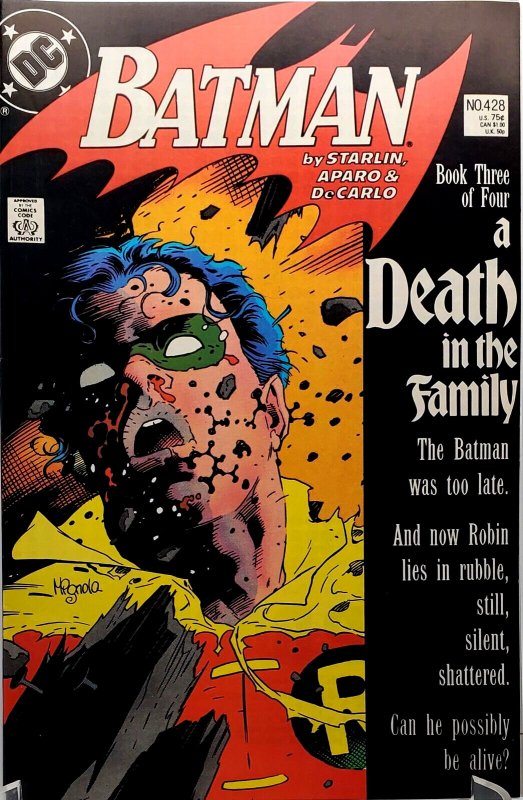 BATMAN #428 (1988) DEATH IN THE FAMILY, PT.-3 DEATH of Robin JASON TODD NM+