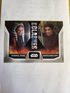 2023 Topps Star Wars Flagship Epic Clashes #EC-15 Ahsoka Tano/Magistrate Morgan