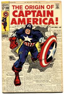 CAPTAIN AMERICA #109 1969-ORIGIN ISSUE-VF/NM-KEY MARVEL