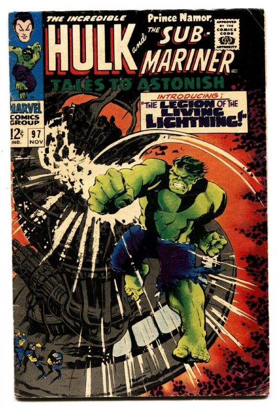 TALES TO ASTONISH #97 comic book-HULK/SUB-MARINER-1967- VG+