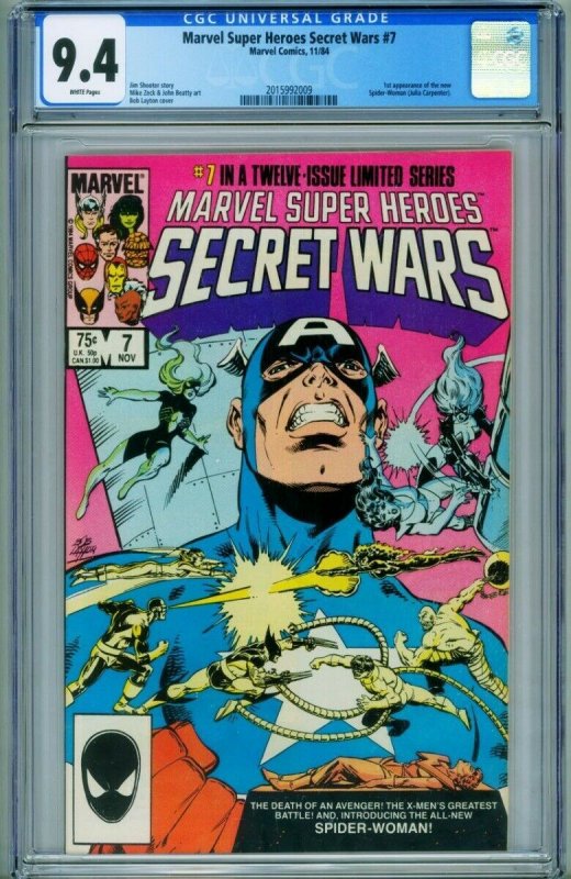 MARVEL SUPER HEROES SECRET WARS #7 CGC 9.4 1st Spider-Woman 2015992009