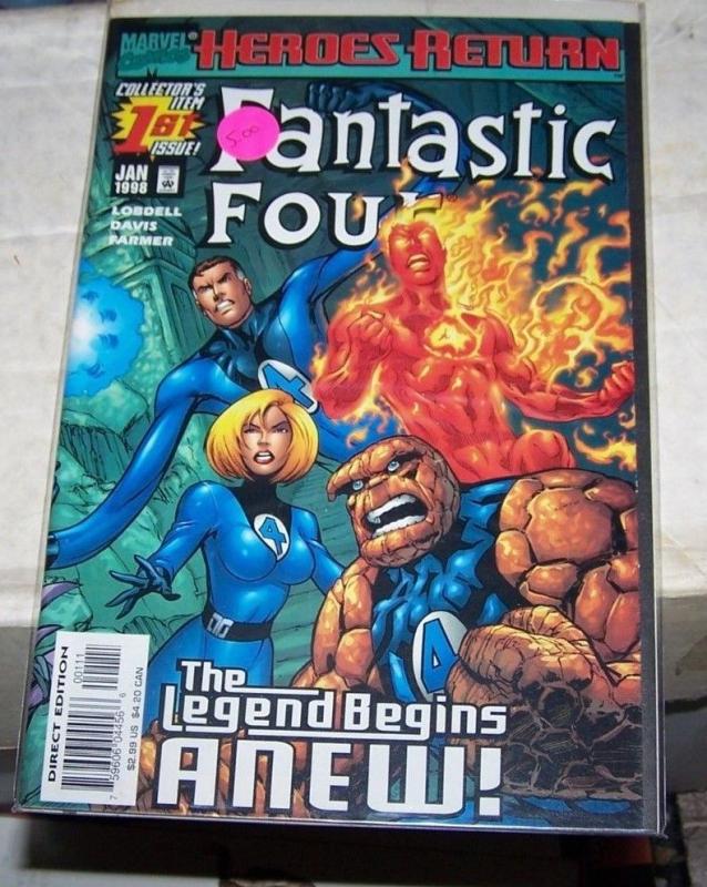 Fantastic Four #1 (Jan 1998, Marvel) HEROES RETURN VS MOLEMAN