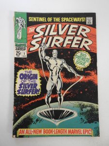 The Silver Surfer #1 (1968) PR Condition front cover detached