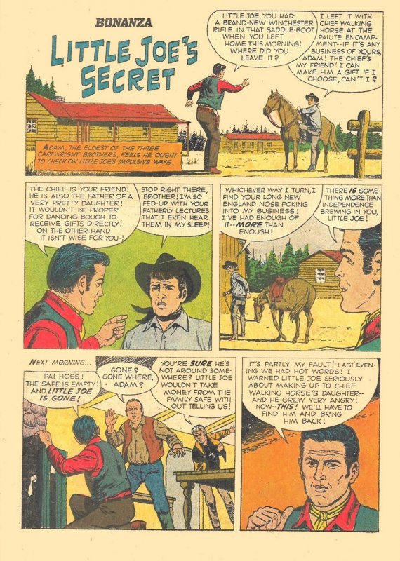 BONANZA #4 (Dell Four Color #1221) (Sept1961) 8.0 VF  TV's Famous Western!