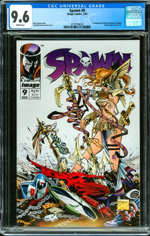 Spawn #9 (1993) CGC Graded 9.6 - 1st app of Medieval Spawn & Angela