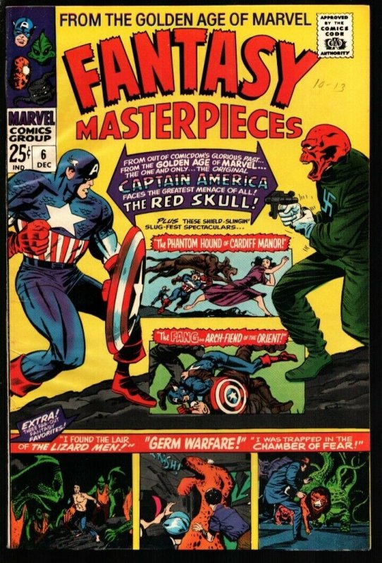 Fantasy Masterpieces #6 1966-Marvel-Reprints Captain America vs The Red Skull...