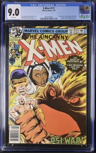 X-Men #117 CGC 9.0 WHITE Pages 1st App. Shadow King Newsstand 1979 Bronze MCU