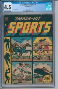 Smash Hit Sports Comics #1 CGC 4.5 Very Good+