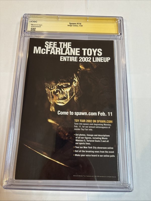 Spawn (2001) # 114 (CGC 9.8 SS) Signed Greg Capullo • Image Comics • Census=2