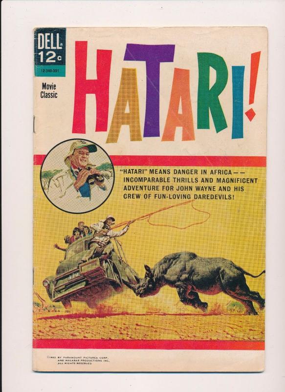 DELL Comics HATARI! Western Movie Classic John Wayne  GD/VG 1962 (HX588) 