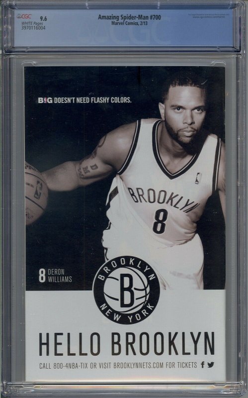 AMAZING SPIDER-MAN #700 CGC 9.6 DEATH OF PETER PARKER 