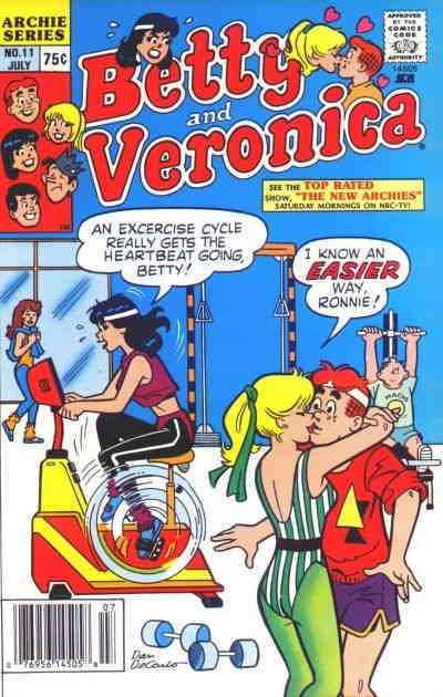 Betty and Veronica #11 FAIR ; Archie | low grade comic Exercise Kiss Cover