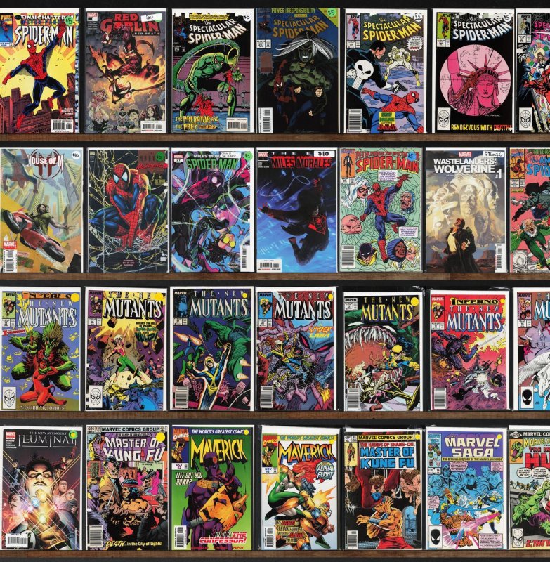 Huge Lot 140+ Comics with The New Mutants, The Spectacular Spider-Man & More!