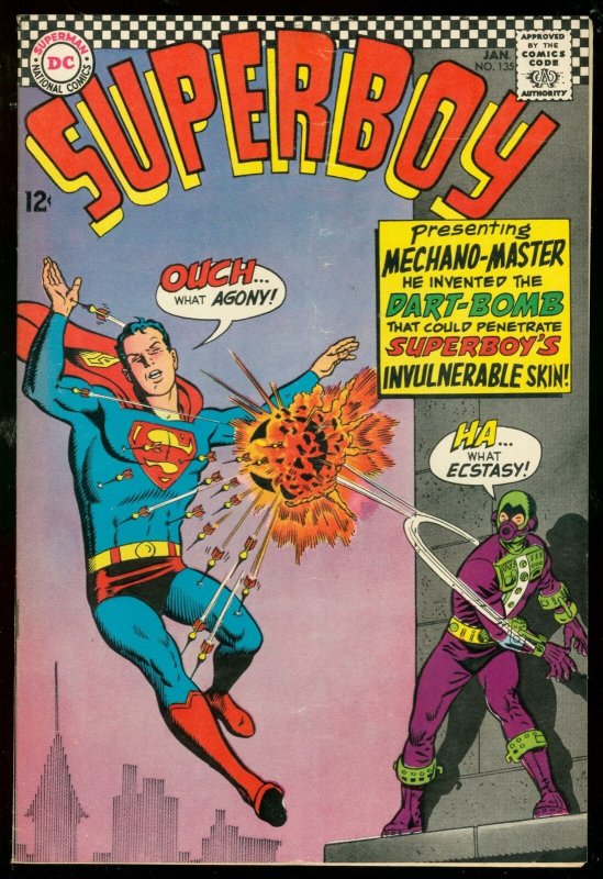 SUPERBOY #135 1967-DC COMICS-MECHANO MASTER APPEARS!! VG