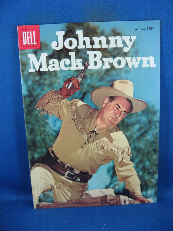 FOUR COLOR 776 VF JOHNNY MACK BROWN PHOTO CVR 1957 DELL