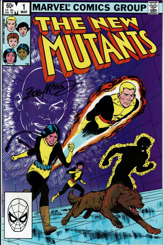 New Mutants #1, 9.0 or Better, Signed by Bob McLeod and Chris Claremont