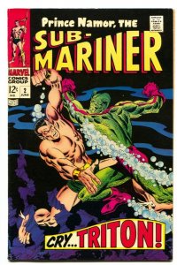 Sub-Mariner #2 1968- Marvel Comics Cry Triton FN/VF