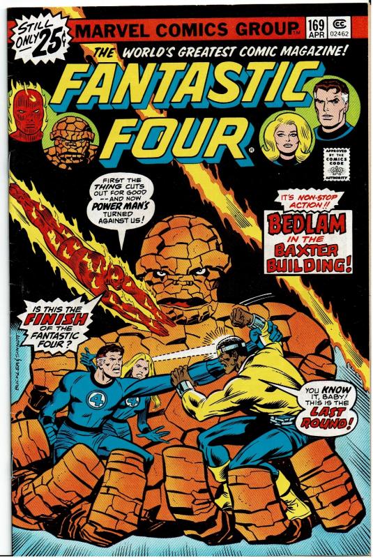 Fantastic Four #169, VF - 1st Thing Exoskeleton / Luke Cage App.