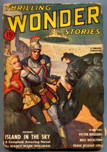 PULP:  Thrilling Wonder Stories Pulp October 1941- Island in the Sky- VG