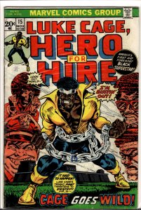 Hero for Hire #15 (1973) Luke Cage
