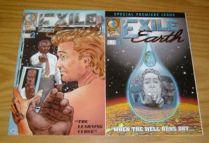 Exile Earth #1-2 VF/NM complete series - river city comics - indy sci fi set lot