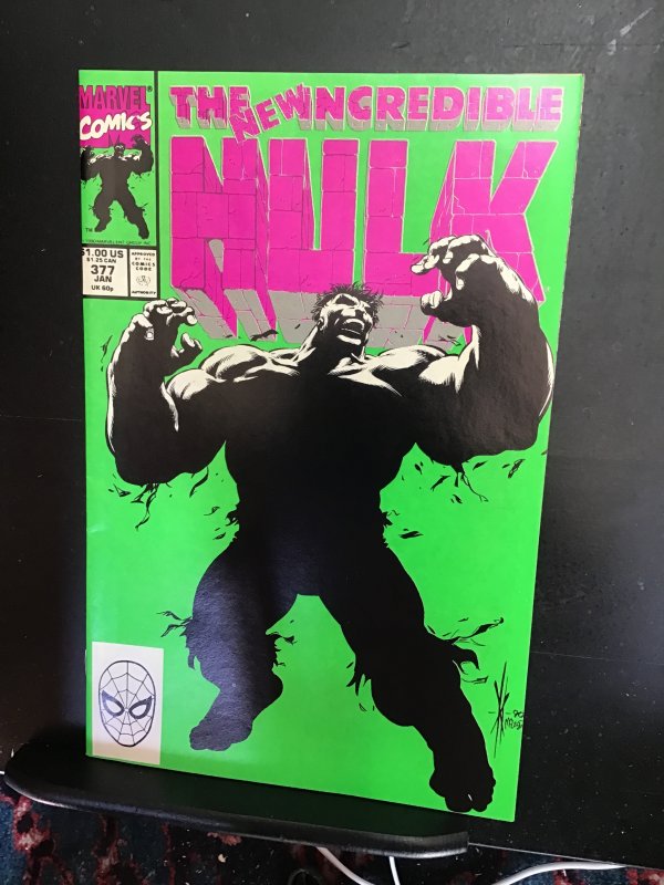 The Incredible Hulk #377 (1991) high-grade fluorescent! Keown NM- C’ville CERT
