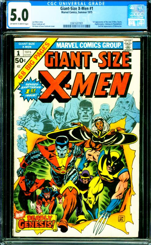 Giant Size X-Men #1 CGC Graded 5.0 1st New X-Men