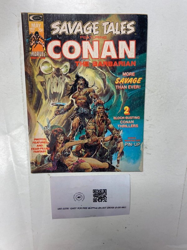 Savage Tales # 4 VF Marvel Curtis Comic Book Magazine Ka-Zar Conan Kull 8 LI4