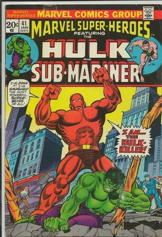 Marvel Super Heroes #41 ORIGINAL Vintage 1974 Marvel Comics Hulk