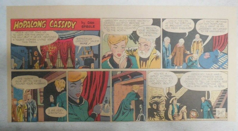 Hopalong Cassidy Sunday Page by Dan Spiegle from 10/26/1952 Size 7.5 x 15 inches