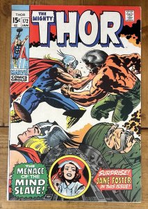 Thor #172 Stan Lee + Jack Kirby 1970 VF+