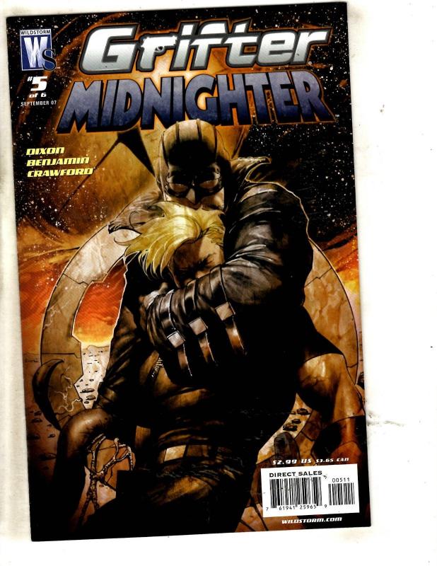 Lot Of 7 Wildstorm DC Comic Books Grifter Midnighter 1 2 3 4 5 6 + Inferno 1 JC8