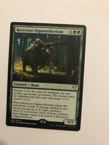 RAVENOUS GIGANTOTHERIUM : Magic the Gathering MTG card; COMMANDER  2020, NM