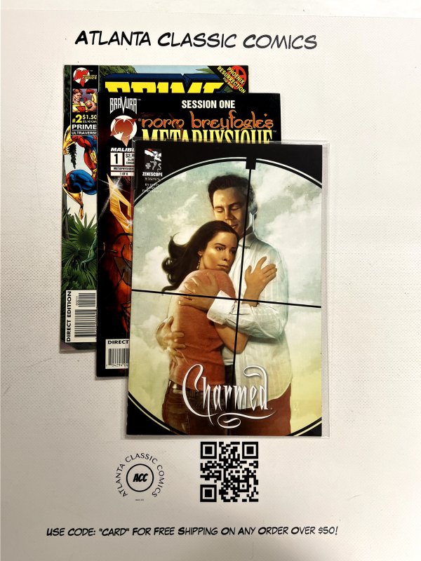 3 Indie Comics Charmed# 7 + Norm Breyfogle's Metaphysique# 1 + Prime# 2 95 JS11