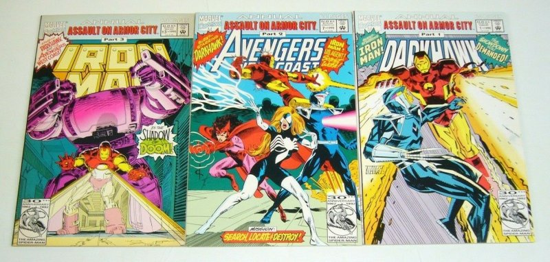 Assault on Armor City #1-3 VF/NM complete story - iron man - avengers - darkhawk