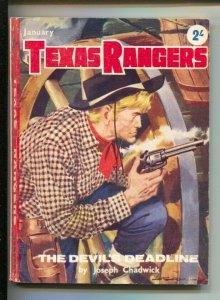 Texas Rangers 1/1961-British edition-original cover art-rare-Steve Reese of R...