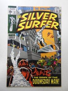 The Silver Surfer #13 (1970) VG cover and 1st 2 wraps detached bottom staple