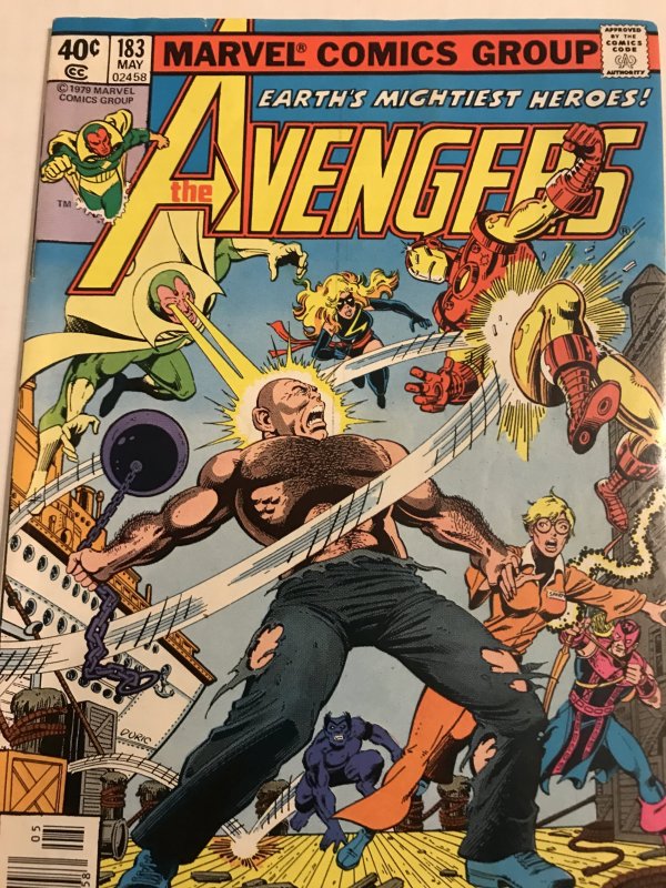 The Avengers #183 : Marvel 5/79 Fn+; Absorbing Man; Beast, Vision