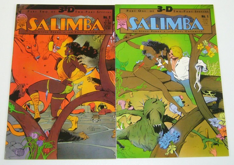 Salimba 3-D #1-2 VF/NM complete series - paul chadwick - jungle blackthorne set