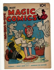 Magic Comics # 118 FN Golden Age Comic Book Rabbit Hat Mandrake David McKay NE4