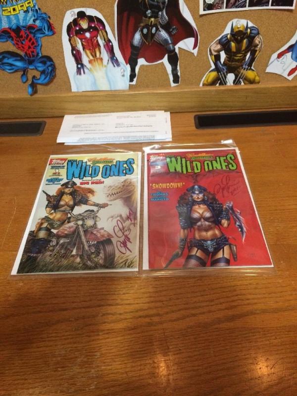 Wild Ones 1 And 3 Signed By Joeseph Micheal Linsner Nm Near Mint