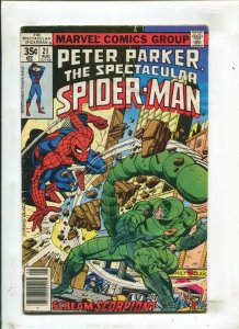 Spectacular Spider-Man #21 - Newsstand / Scorpion Appearance (5.0) 1978