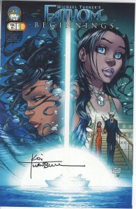 MICHAEL TURNER'S FATHOM BEGINNINGS VOL 1 1A 2005 ASPEN MLT COMICS Signed koi